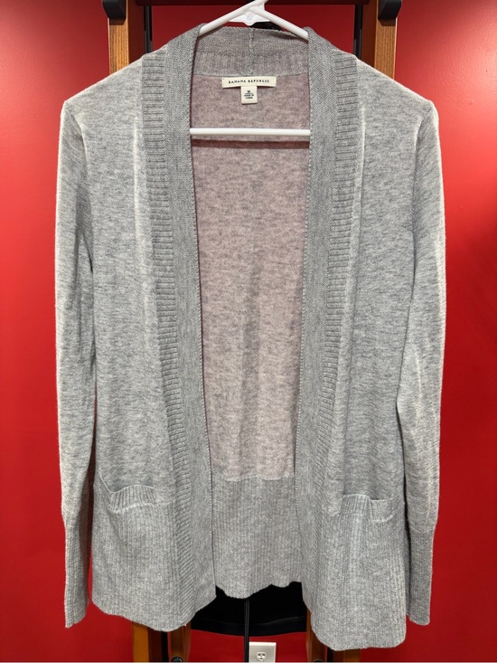 Banana Republic Sweaters - Banana Republic Gray Open Front Wool Blend Cardigan Sweater Women’s Medium